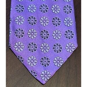 Lario Purple Hand Made 100% Silk Men’s Neck Tie Made In Italy